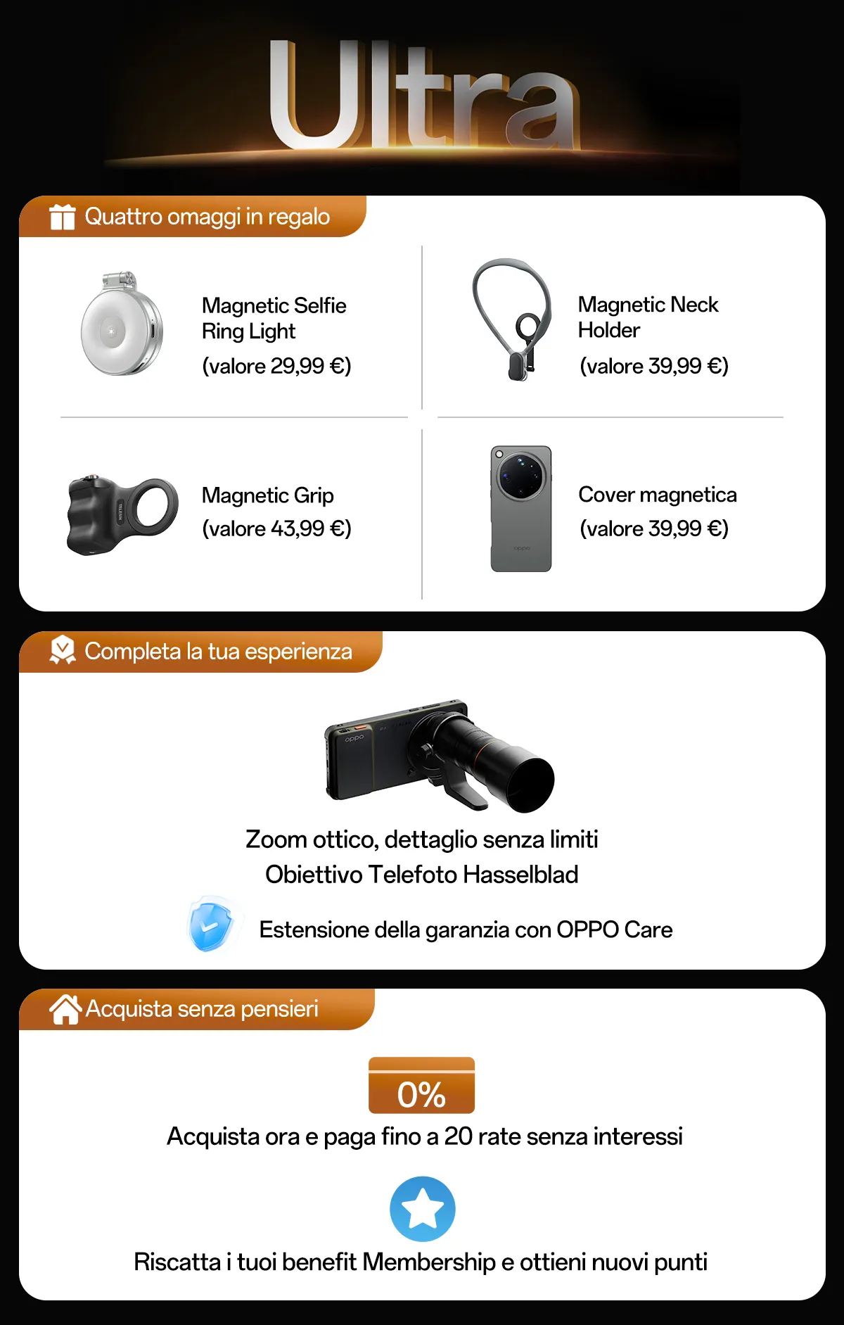 Iscriviti per sbloccare offerte OPPO Find X9 Ultra