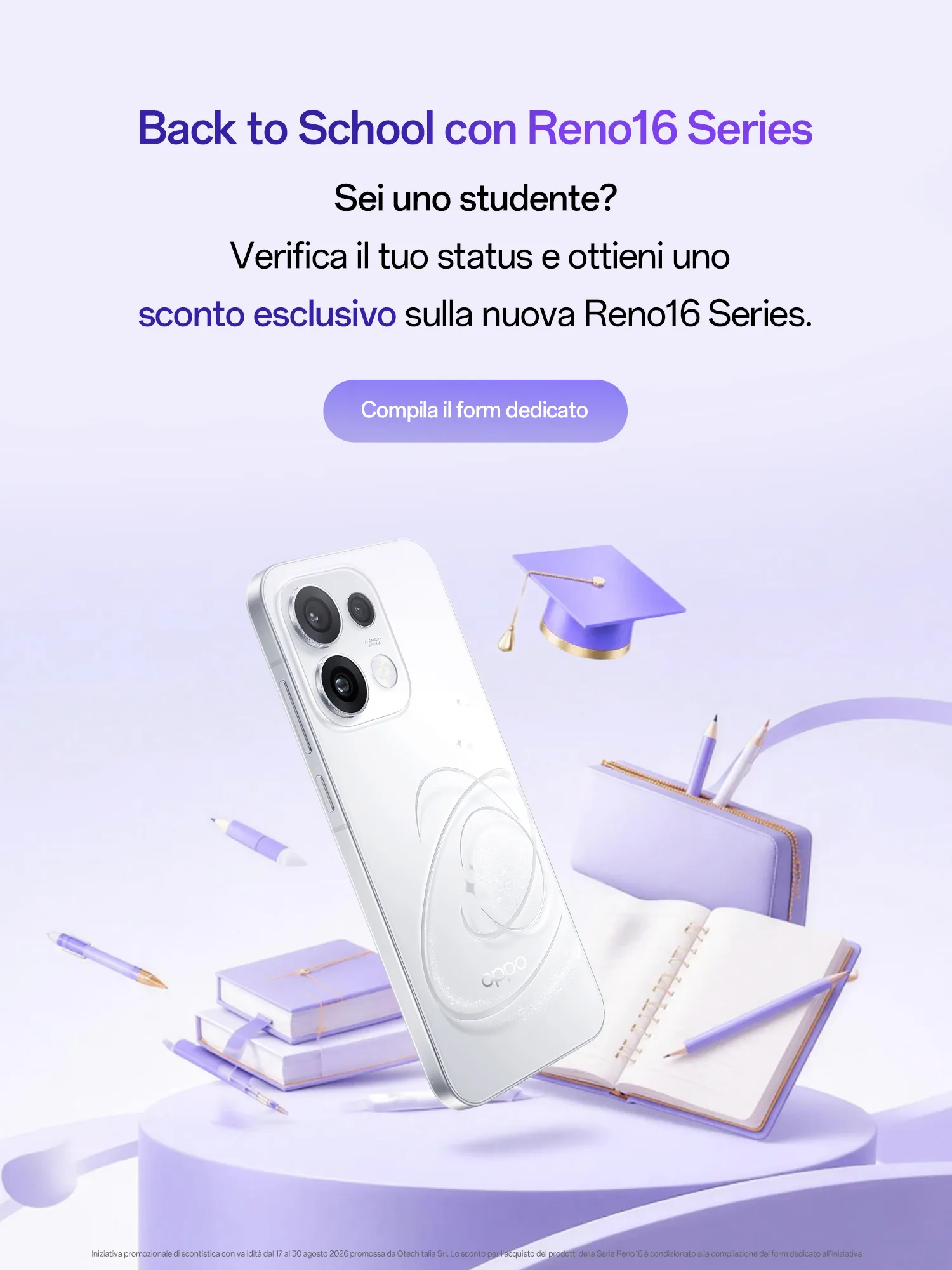 Vantaggio studenti Reno16 Series