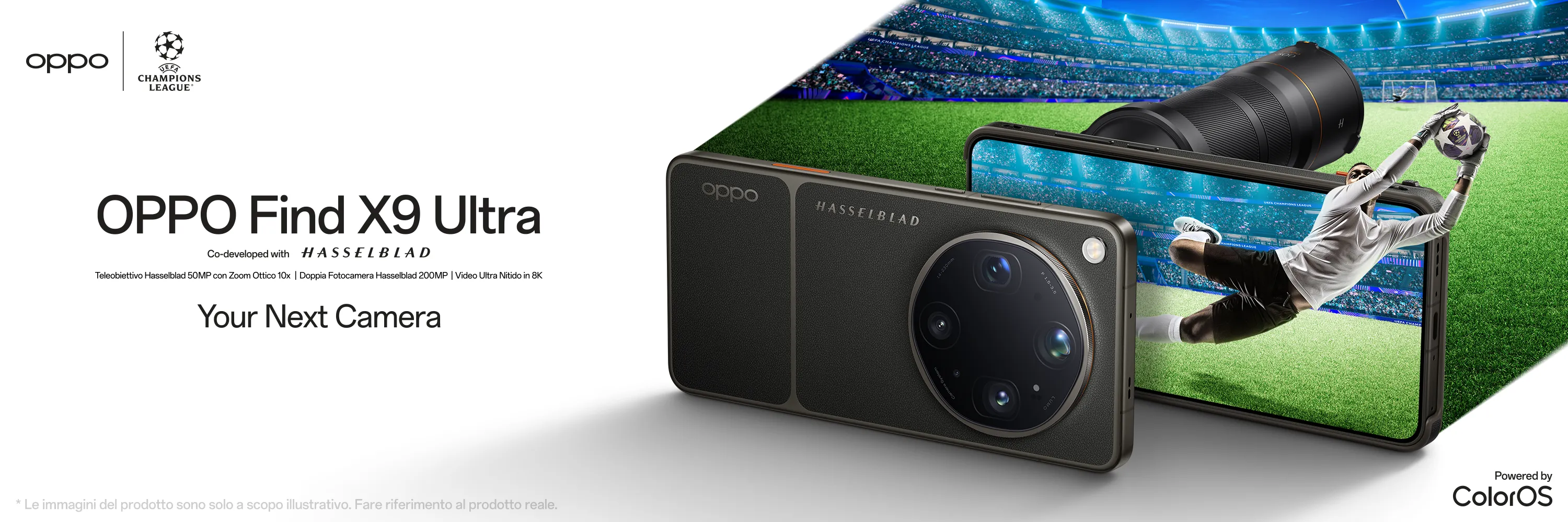 OPPO Find X9 Ultra smartphone con fotocamere Hasselblad banner