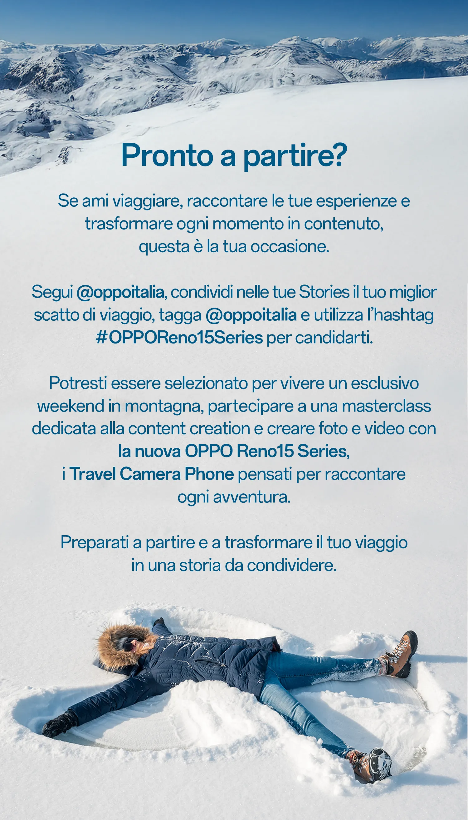 Regolamento OPPO Travel Camera Experience - OPPO Winter Experience