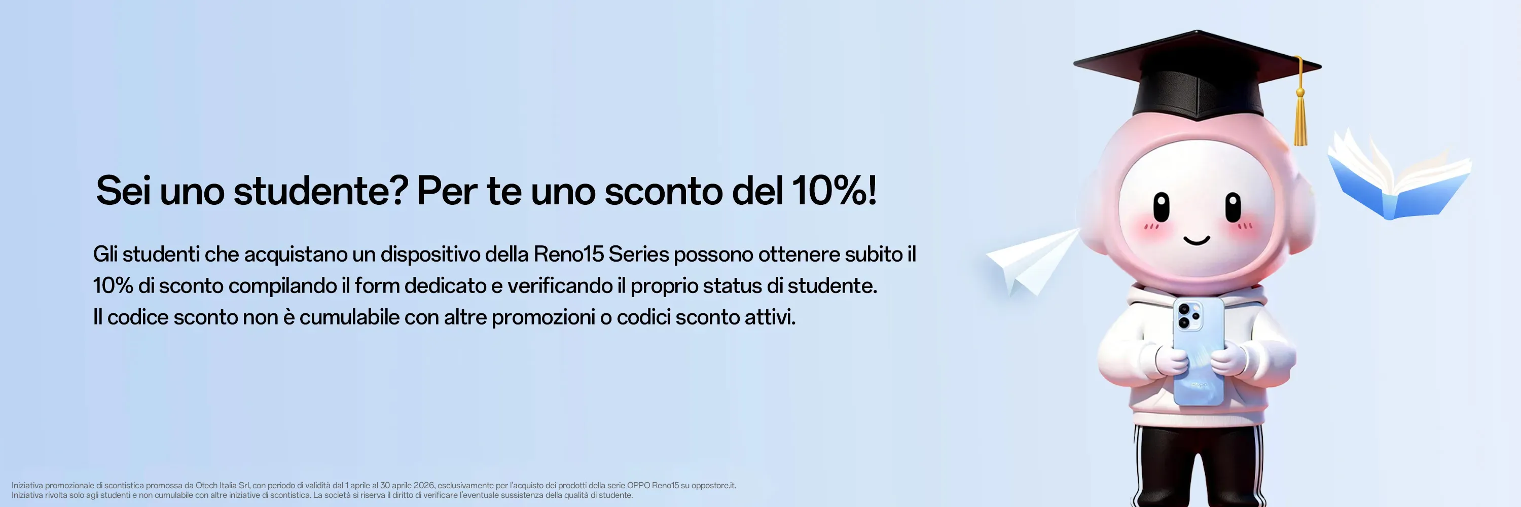 Sconto 10% studenti OPPO Reno15