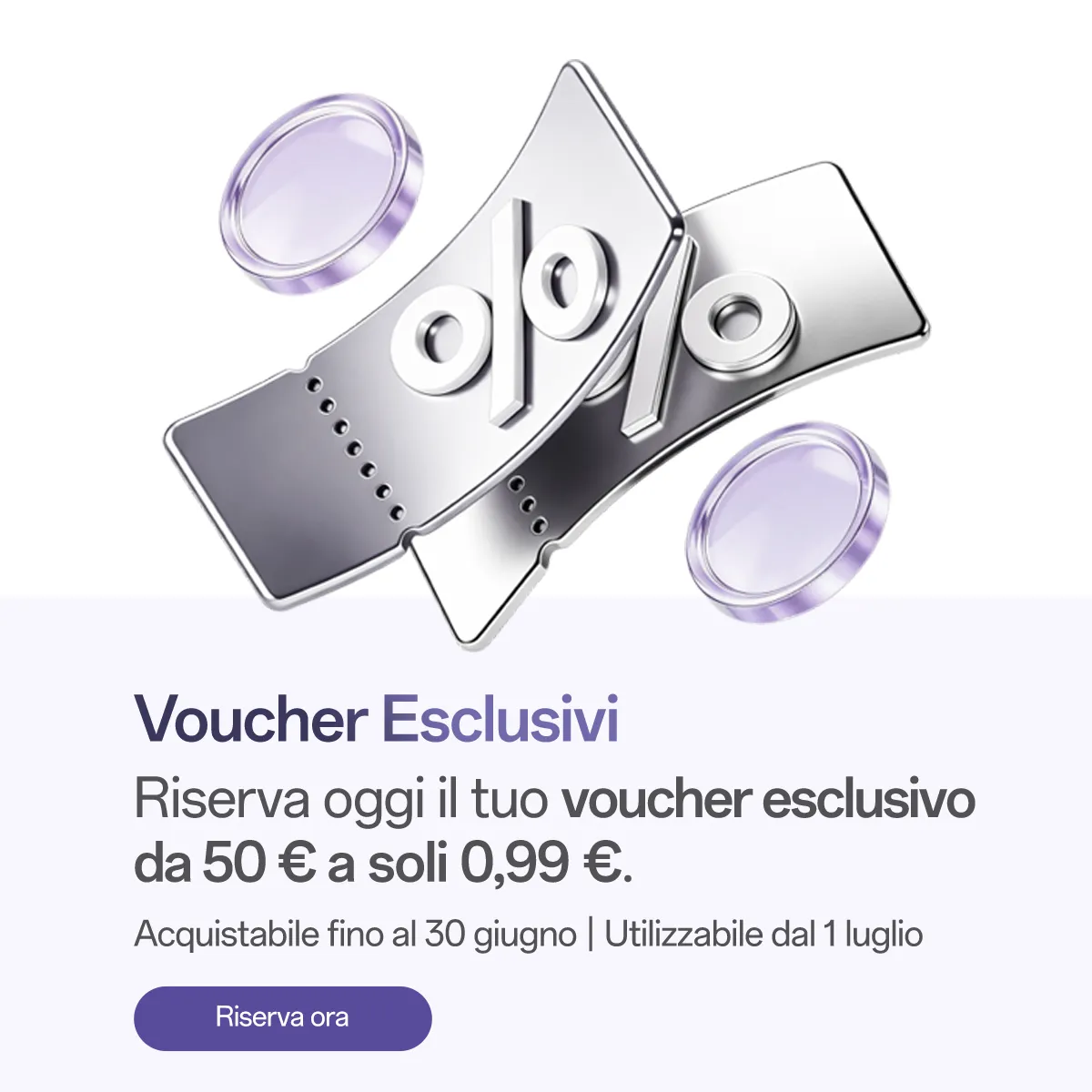 Riserva entro il 30 giugno il tuo voucher esclusivo da 50 euro a soli 0,99 euro per l'acquisto di Reno16 Series