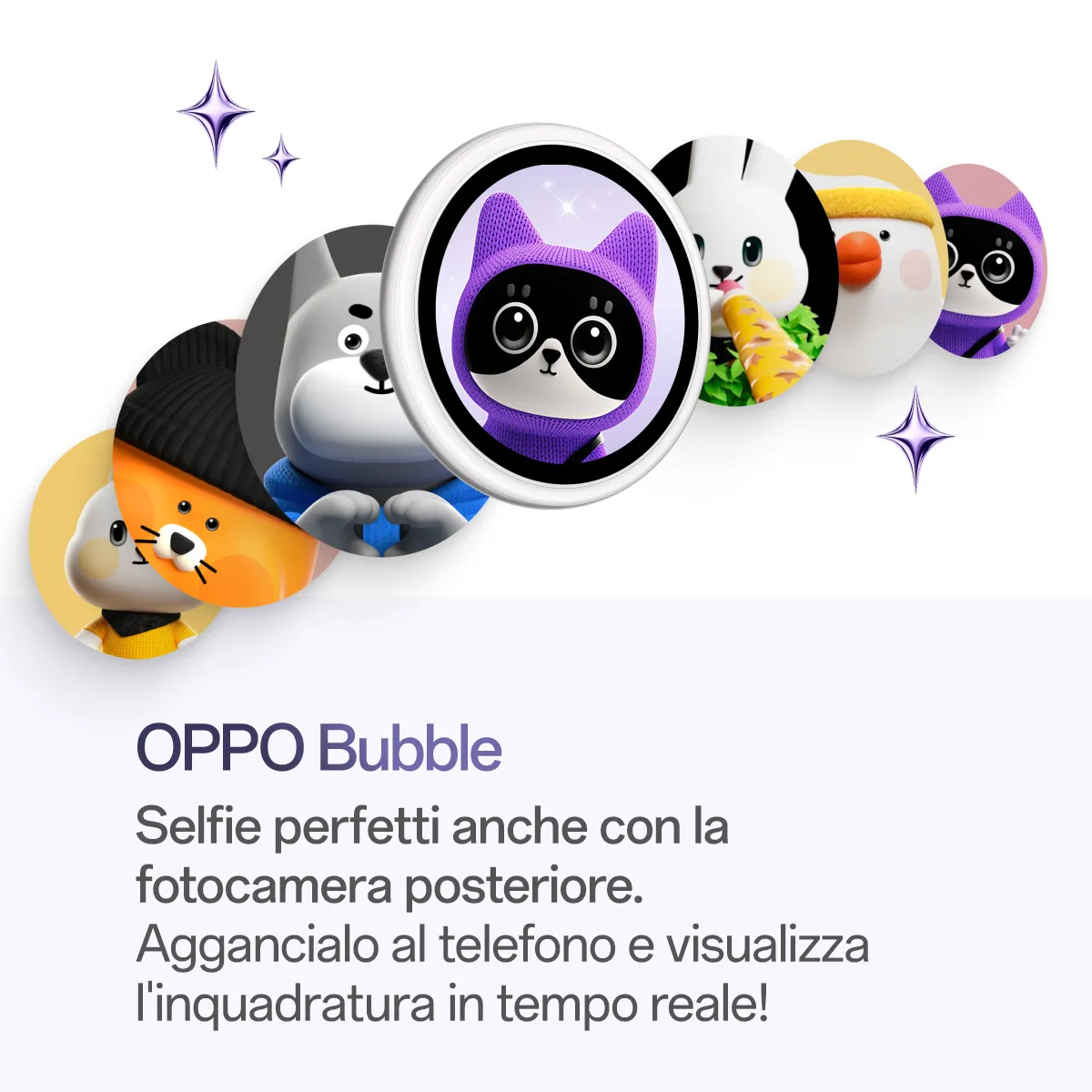 OPPO Bubble selfie perfetti anche con la fotocamera posteriore