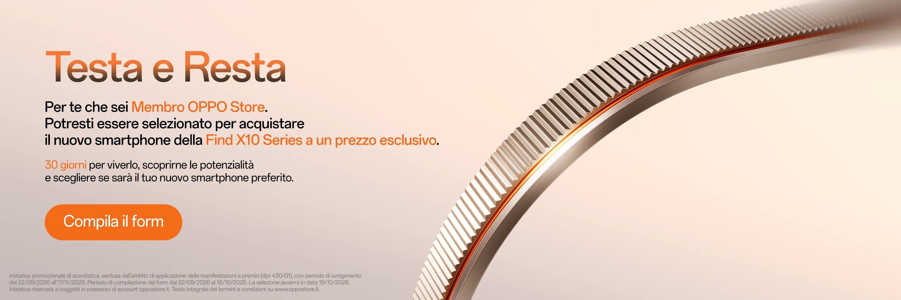 Testa e Resta Find X10 - 30 giorni di prova