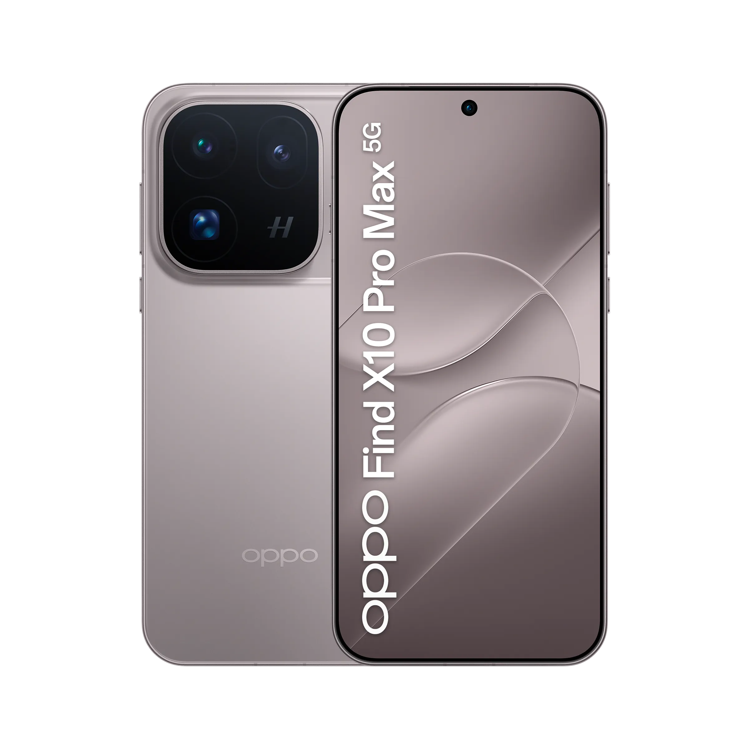 OPPO Find X10 Pro Max colore Titanium Grey, vista frontale completa