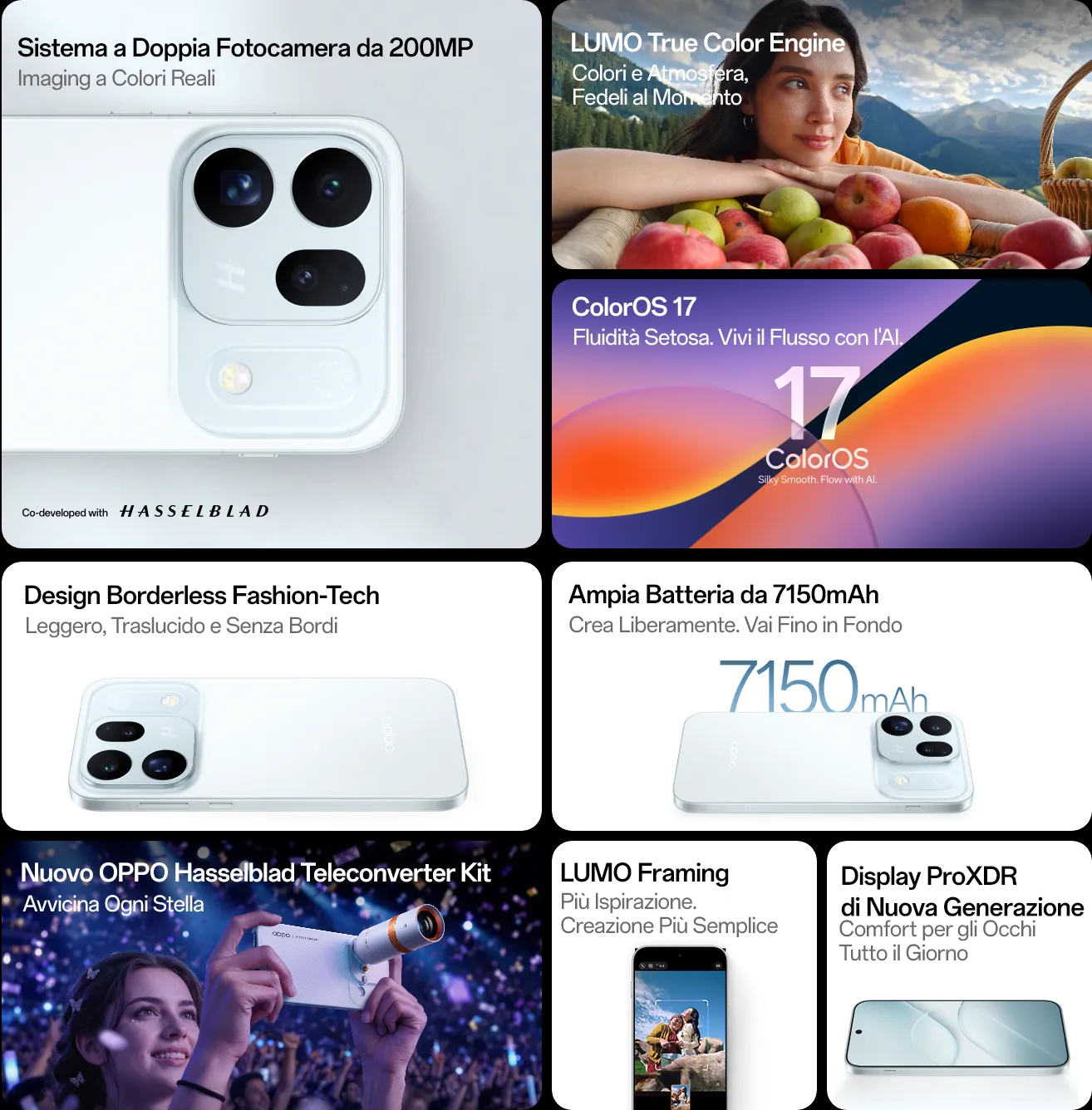 Caratteristiche principali smartphone OPPO Find X10 con fotocamera Hasselblad