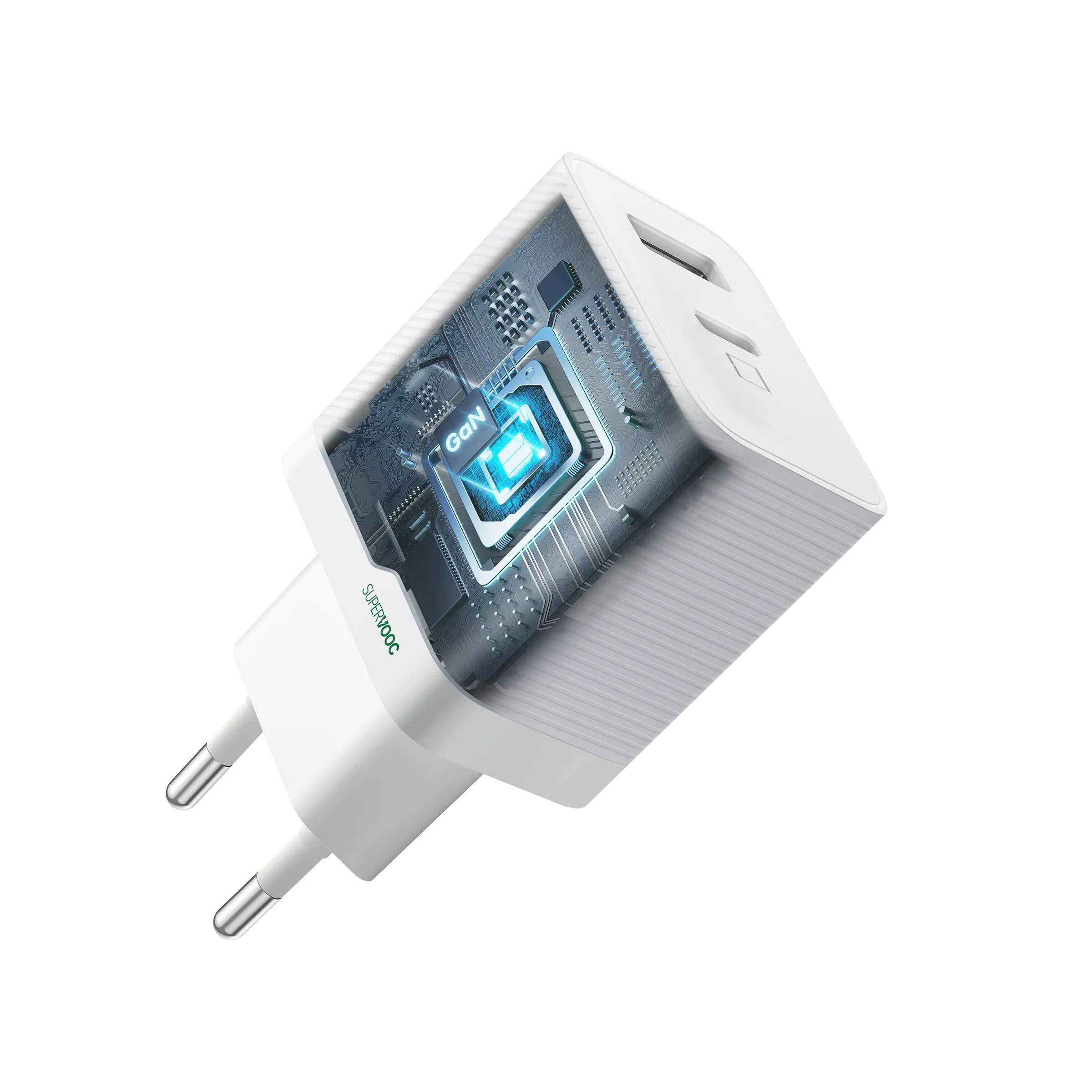 OPPO 33W SUPERVOOC Caricabatterie DUAL Port White_2